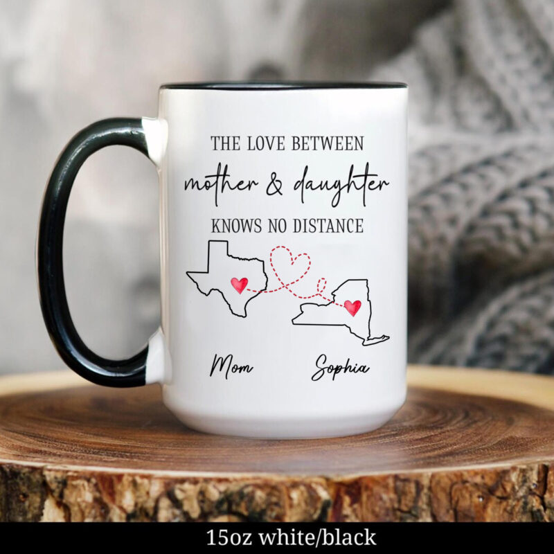 Texas - New York, The Love Between Mother and Daughter Knows No Distance, Long Distance Gift, Daughter Moving Gift, Gift for Mom