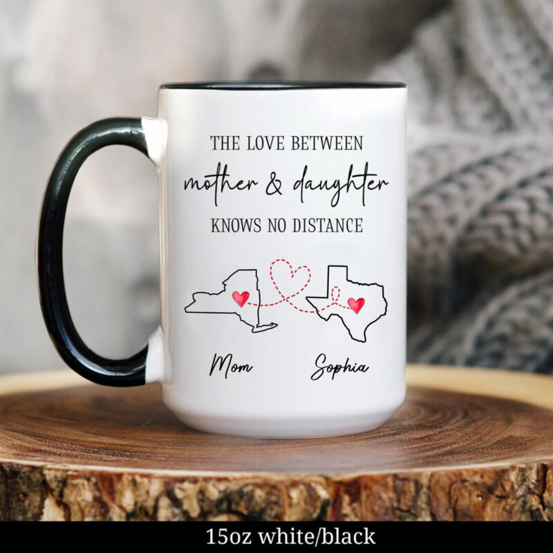 New York - Texas, The Love Between Mother and Daughter Knows No Distance, Long Distance Gift, Daughter Moving Gift, Gift for Mom