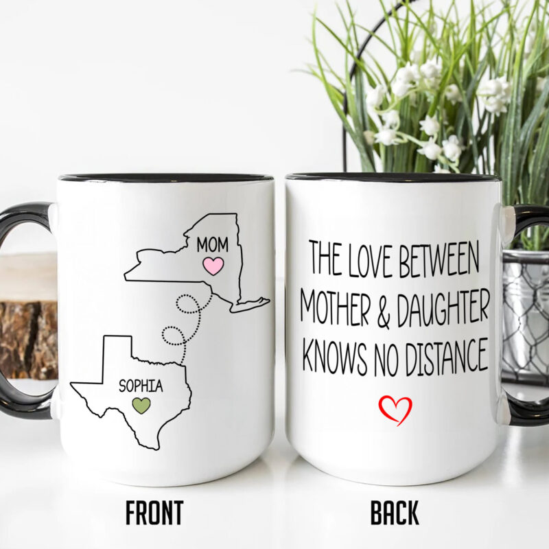 New York - Texas, The Love Between Mother and Daughter Knows No Distance, Long Distance Gift, Daughter Moving Gift, Gift for Mom