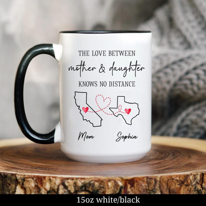 California - Texas, The Love Between Mother and Daughter Knows No Distance, Long Distance Gift, Daughter Moving Gift, Gift for Mom
