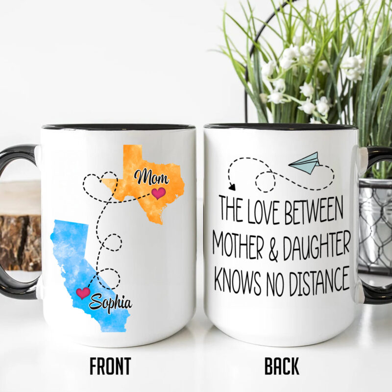 California - Texas, The Love Between Mother and Daughter Knows No Distance, Long Distance Gift, Daughter Moving Gift, Gift for Mom