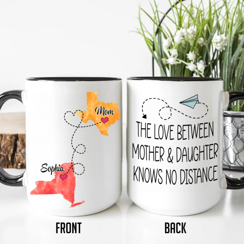 New York - Texas, The Love Between Mother and Daughter Knows No Distance, Long Distance Gift, Daughter Moving Gift, Gift for Mom