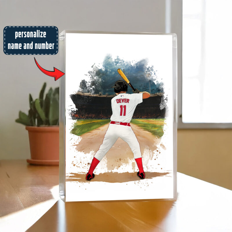 Custom BRS Baseball Acrylic Block