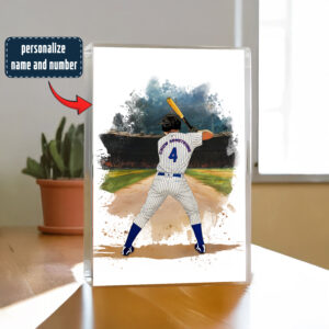 Custom Chicago Cubs Baseball Acrylic Block