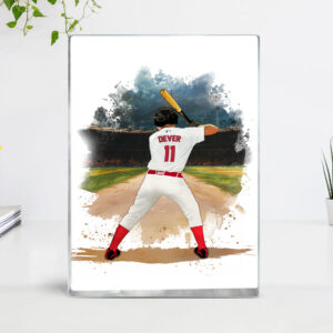 Custom Boston Red Sox Baseball Acrylic Block