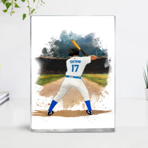 Custom Los Angeles Dodgers Baseball Acrylic Block