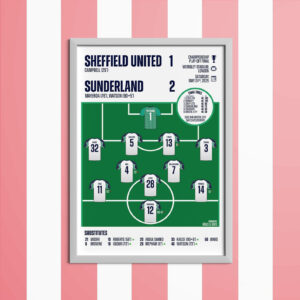 Sheffield United vs Sunderland 2025 Championship Play-off Final Match Line-up Print