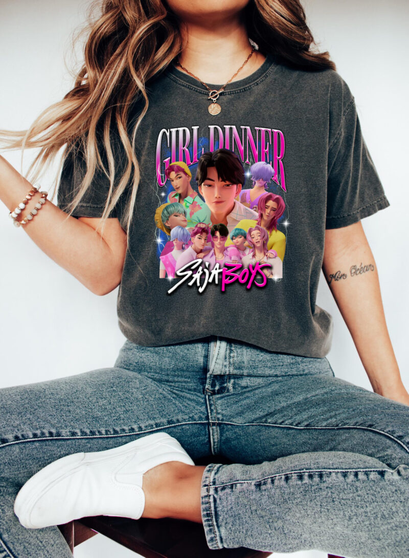Demon Pop Hunters Movie T-Shirt, Korean Fantasy Animation Film Graphic Tee, Korean Pop Music Idol Inspired Shirt, Concert Outfit T-Shirt