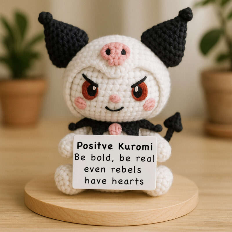 Little Gothic Rabbit - Handmade Crochet Plush