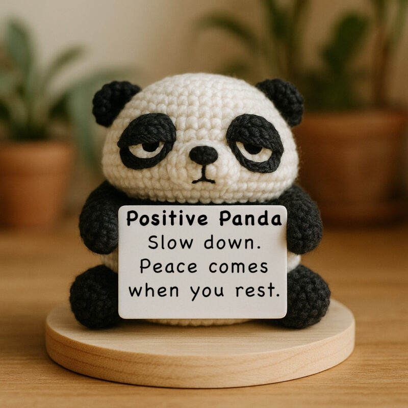 Tiny Zen Bear - Handmade Crochet Plush
