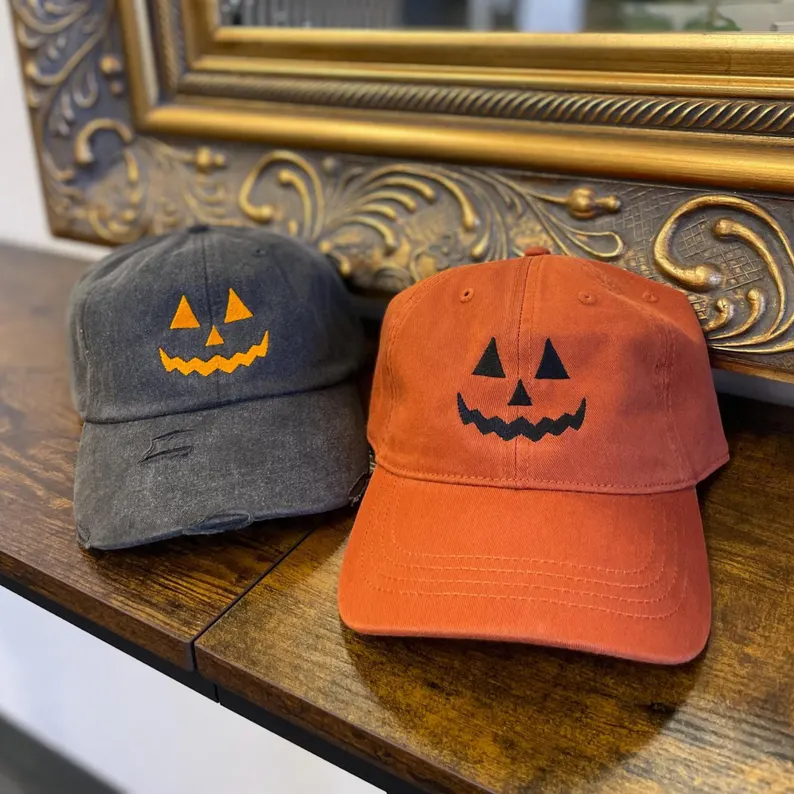 Halloween Embroidered Hat, Vintage Dad Cap, Gift For Halloween