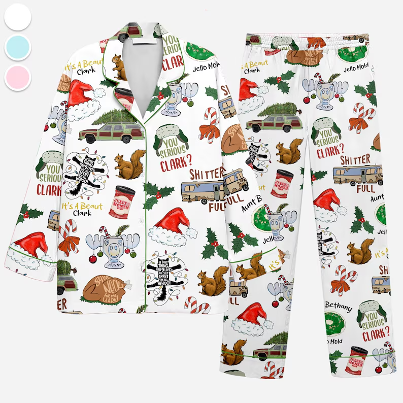 Griswold Pajamas Set, National Lampoons Women Pajamas, Christmas Vacation Pjs, Christmas Tree Farm Holiday Pajamas, Gift For Fan