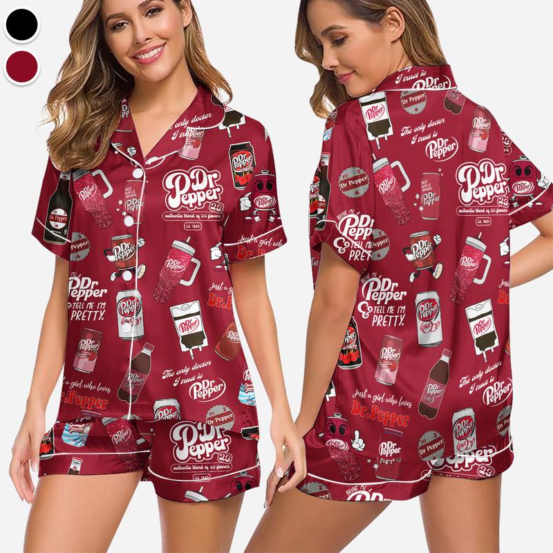 2025 Dr. Pepper Inside Out Anxiety Christmas Pajamas Set, Disney Holiday Shirt, Drink Long Sleeve Pajamas, Soda Lovers Shirt, Holiday Gift