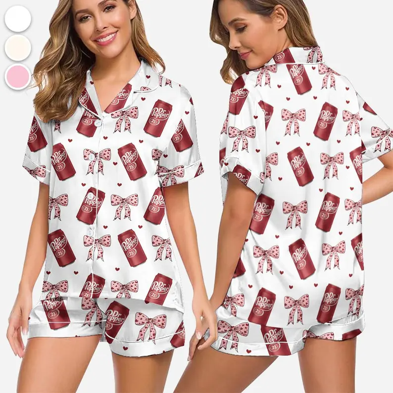 Dr Pepper Pajamas, Women's Pajama Pants, Dr Pepper Soda Lover Pjs, Dr Pepper Gift, Dr Pepper Logo Pants, Gift for Dr Pepper Lover