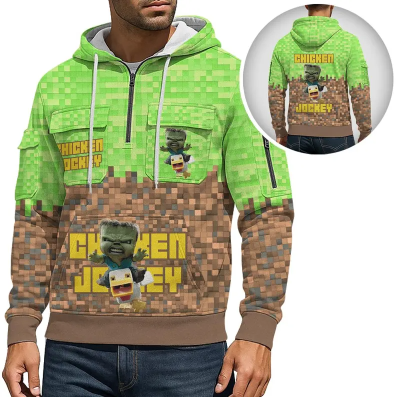 Chicken Jockey Hoodies, Chicken Jockey Minecraft Shirt, Minecraft Movie Shirt, Gift for Gamers, Hilarious Gamer Gift, Chicken Lovers Shirt