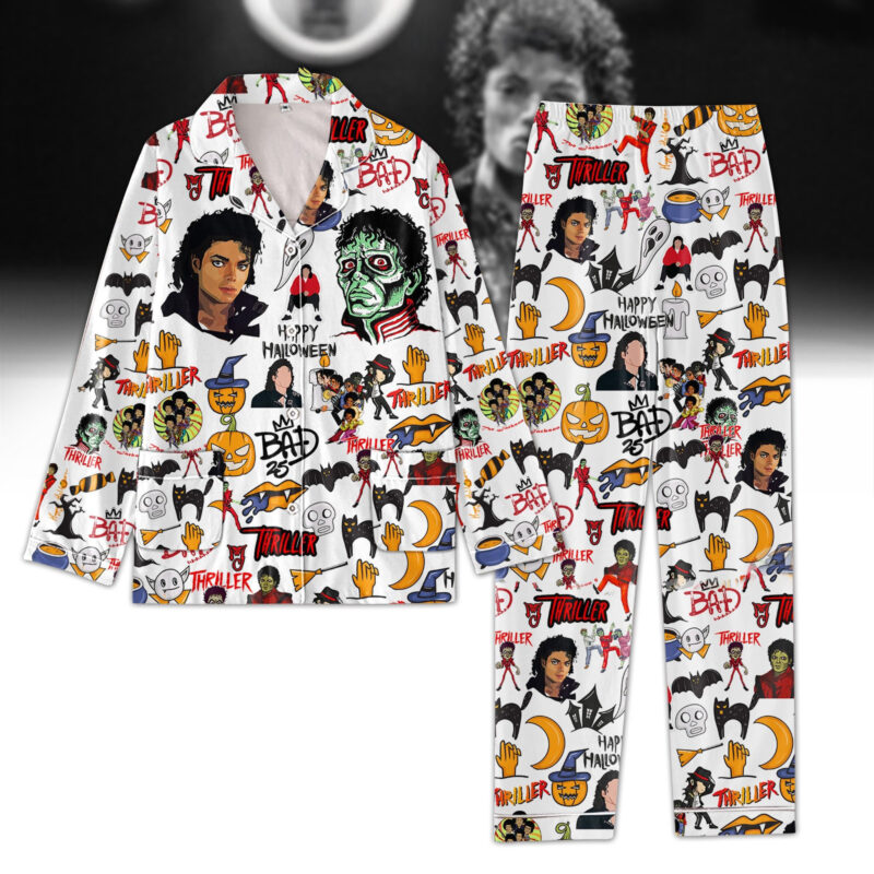 Michael Jackson Thriller Happy Halloween Pajamas Set