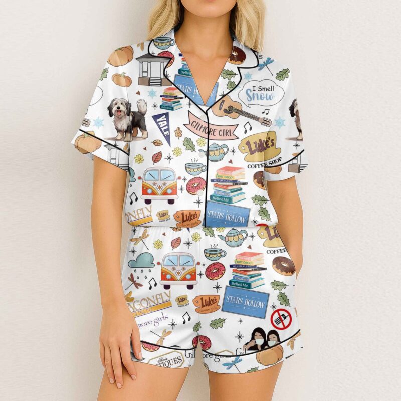 Gilmore Girls Pajamas Set, Stars Hollow Pajamas Family, Movie Lover Pajamas, Dragonfly Inn Women Pajamas, Luke Coffee Pajamas Set