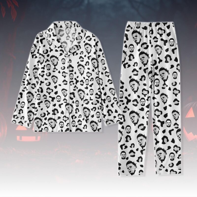 Halloween Michael Myers Pajamas Set, Horror Characters Pjs, Myers Thriller Pajamas Pants Scary Movie