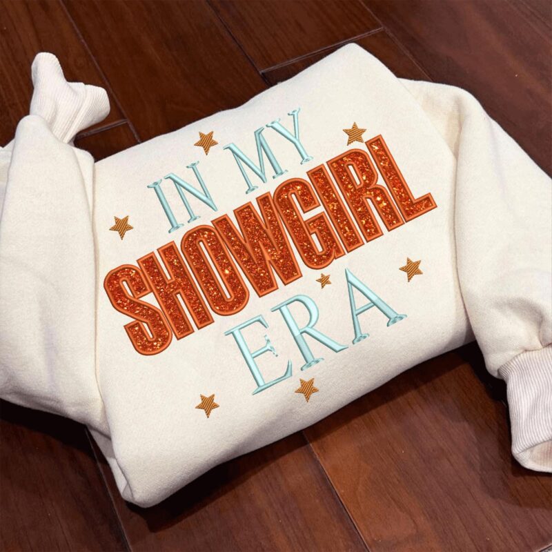 Embroidered Showgirl Sweatshirt, Vintage Showgirl Shirt, IOrange Show Girl Shirt for Concert, Showgirl Shirt, Swift Graphic Tee, Era Music