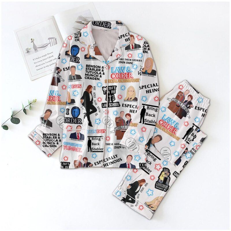 Law And Order Pajamas Set, Law Movie Pajamas Christmas, Law And Order Pajama Family, Law And Order Shirt, Women Pajamas, Law Movie Gift