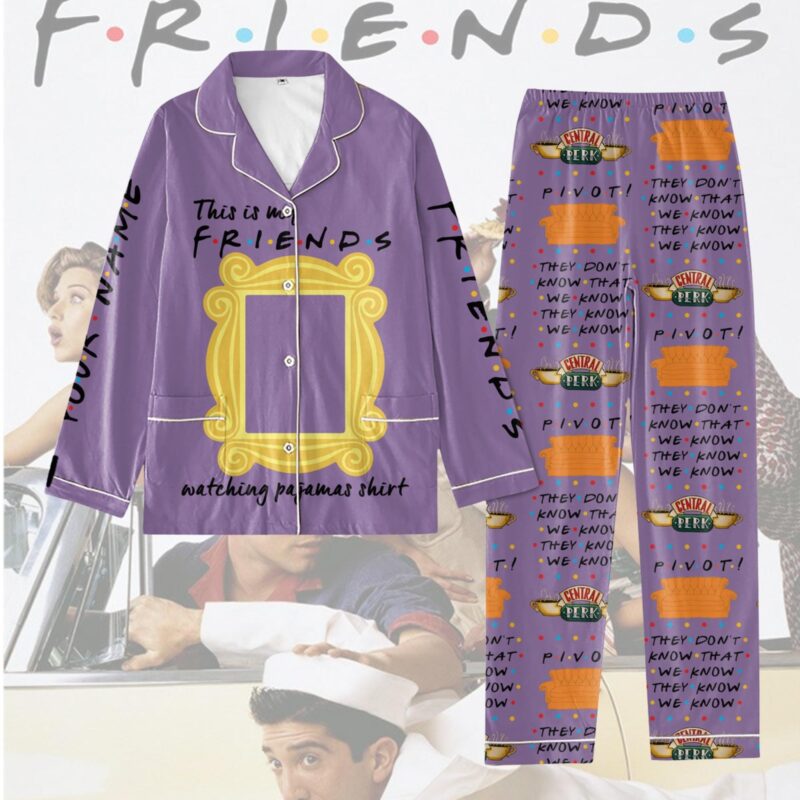 Friends Pajamas Set, Halloween Friends TV Series Pjs, Chandler Bing Friends, Friends Movie Pajamas Pants, Friends Sitcom Pjs, Halloween