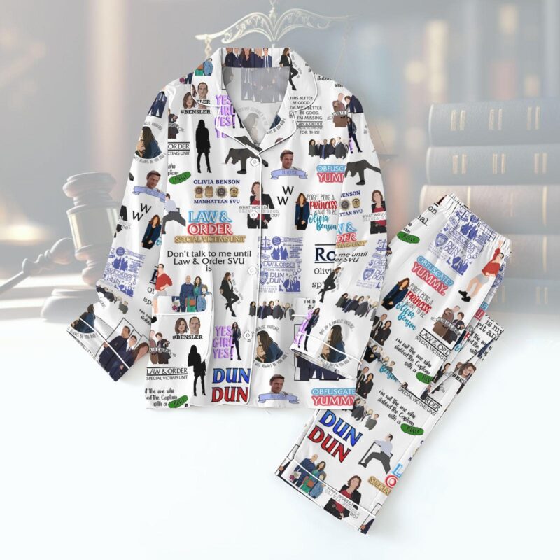 Law & Order Pajamas Set, Svu Tv Series Women Pajamas, Special Victims Thick Pajamas, Law And Order Fan Gift, Gift For Her