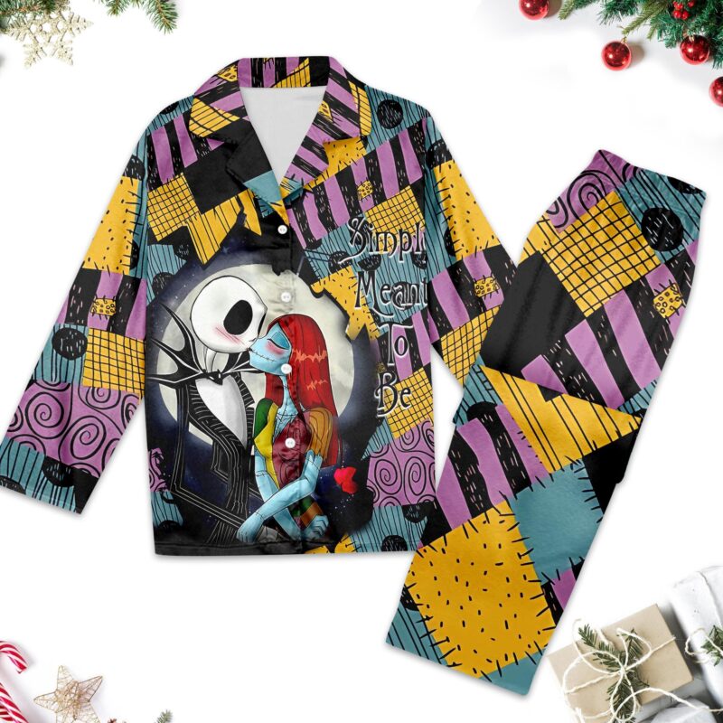 Jack Skellington And Sally Pajamas, Nightmare Before Christmas Pajama Set Women