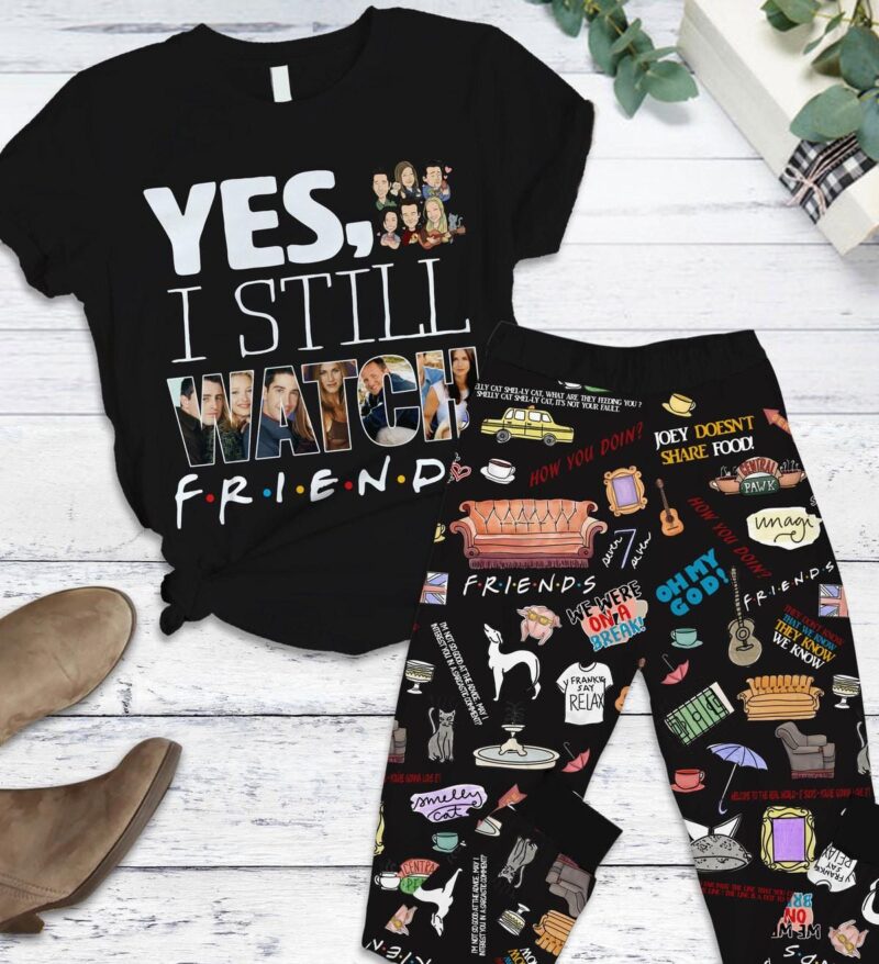 Friends Show Pajamas Set, Friends TV Show Shirt, Friends Characters Pajamas Pant, Friends Sitcom Halloween Pajamas, Chandler Bing Shirt