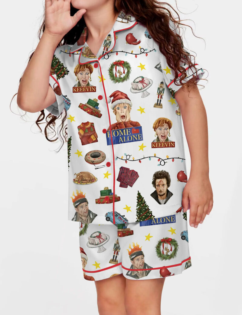 Kevin Battle Plan Silky Satin Pajama Set For Kids and Woman